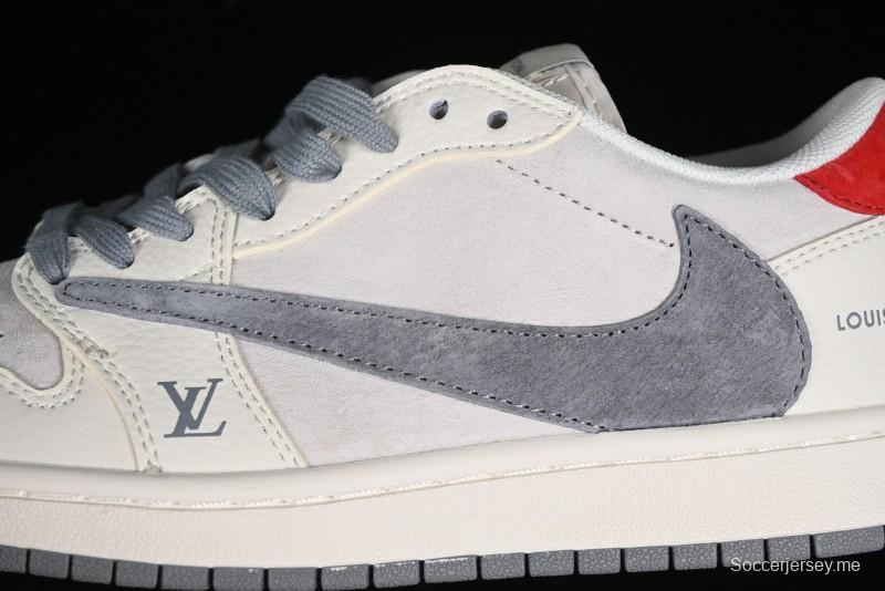 Nike Travis Scott x Fragment Design x Air Jordan 1 Low OG SP AJ1 LV Collaboration Casual Sneakers - XY2688-103