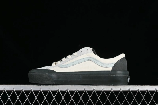 Vans Old Skool Reissue 136 Retro Casual Vulcanized Sneakers in Gray Blue White - VN000CRPGRN