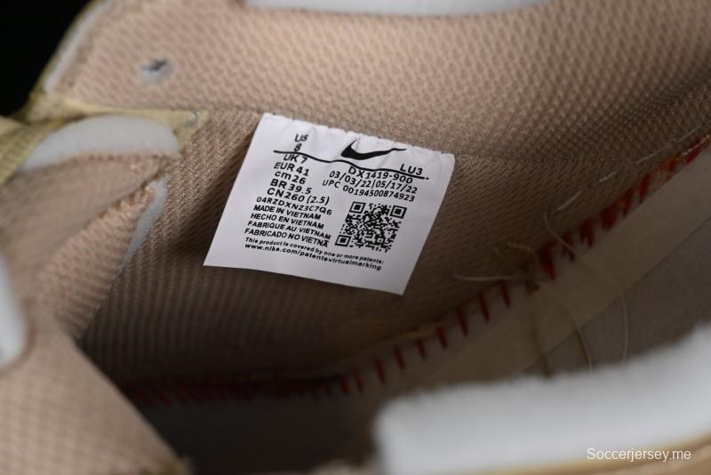 Off-White x Nike Air Force 1 '07 Low "Metal Gold" Casual Sneakers - DX1419-900