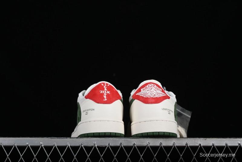 Nike Travis Scott x Fragment Design x Air Jordan 1 Low OG SP AJ1 LV Collaboration Sneakers - XY2688-102