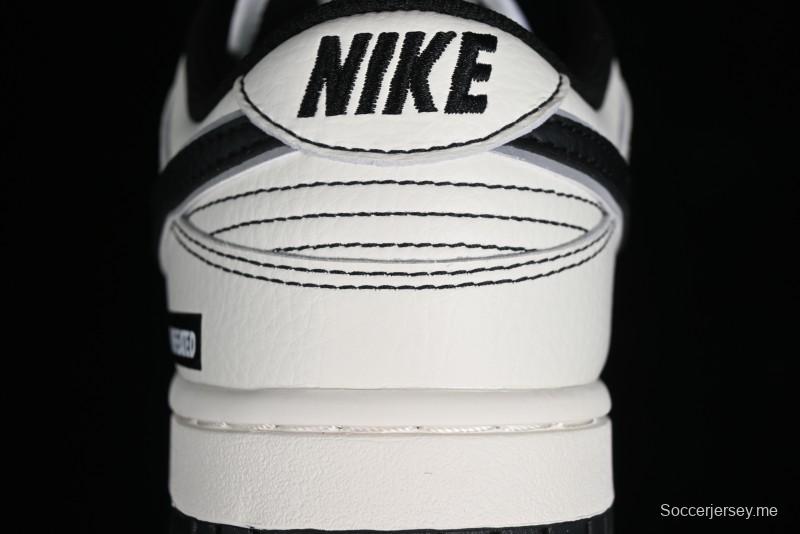 Nike SB Dunk Low UN Collaboration - Beige Black Swoosh Anniversary High-End Custom Low-Top Casual Skate Shoes - FC1688-139