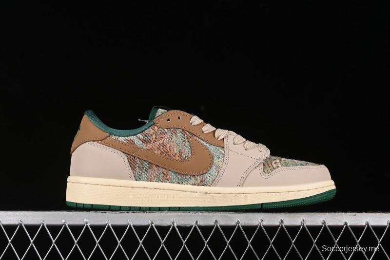 Nike Travis Scott x Fragment Design x Air Jordan 1 Low OG SP AJ1 Retro Sneakers - JH6088-611