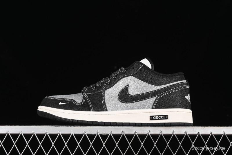 Nike Air Jordan 1 Low Retro Basketball Shoes Custom Starry Sky Design - SJ9950-012