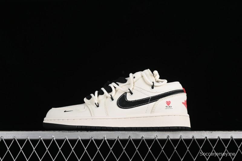 Nike Air Jordan 1 Low AJ1 Retro Basketball Shoes Comme des Garcons Collaboration - SJ9950-014