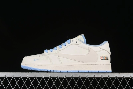 Nike Travis Scott x Fragment Design x Air Jordan 1 Low OG SP AJ1 Low Top Casual Sneakers - DM6688-608