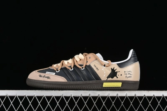 Adidas Originals Samba OG Low-Top Casual Sneakers with Panda Prank Retro Design - IG1025