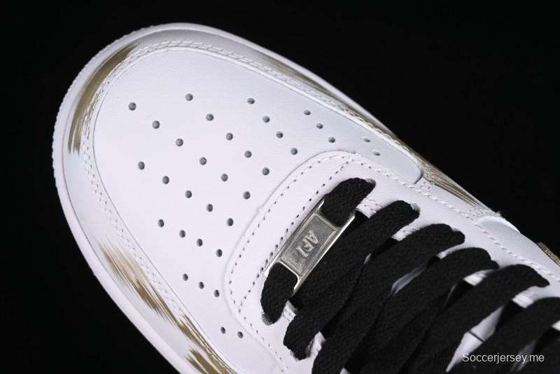 Nike Air Force 1 '07 Low Casual Sneakers with Anime-Inspired Hand-Painted Design and Triple Swoosh Shadow - CW2288-111