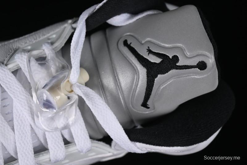 Nike Air Jordan 5 Retro Basketball Shoes in White/Silver/Black - DD0587-110
