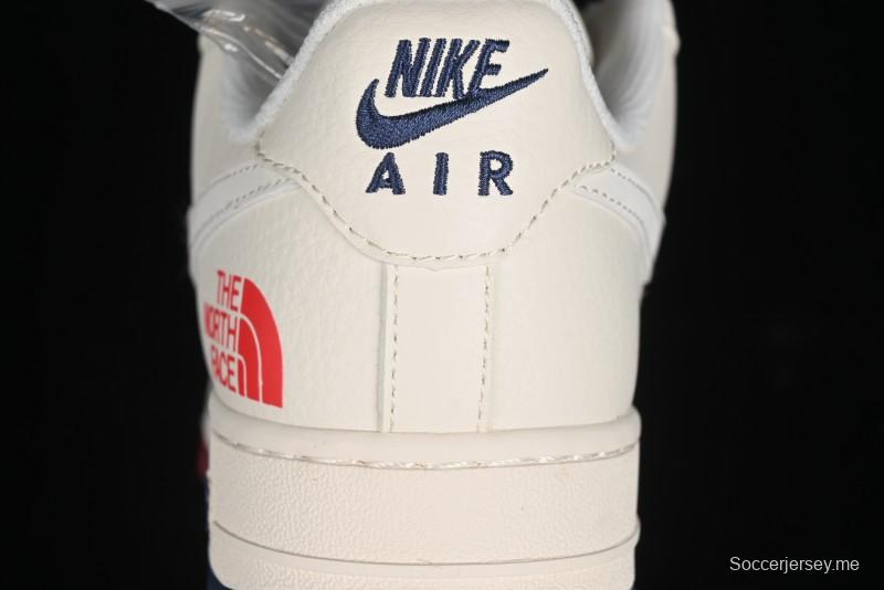 Nike Air Force 1 '07 Low The North Face Collaboration - White Red Blue Color Block Low-Top Casual Sneakers - XZ6188-010