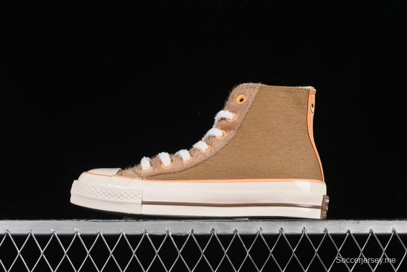 Converse Zoo Happy Pets Series High-Top Plush Lined Casual Sneakers for Autumn Winter - A12766C