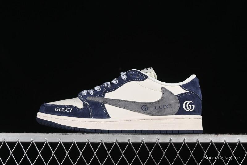 Nike Travis Scott x Fragment Design x Air Jordan 1 Low OG SP AJ1 Gucci Collaboration - XY2688-109