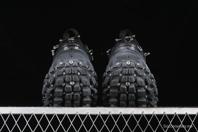 Balenciaga Defender Rubber Platform Sneakers Low-Top Combat Outdoor Shoes with Studded Design and Exaggerated Tire Tread Sole - W2RAG1081