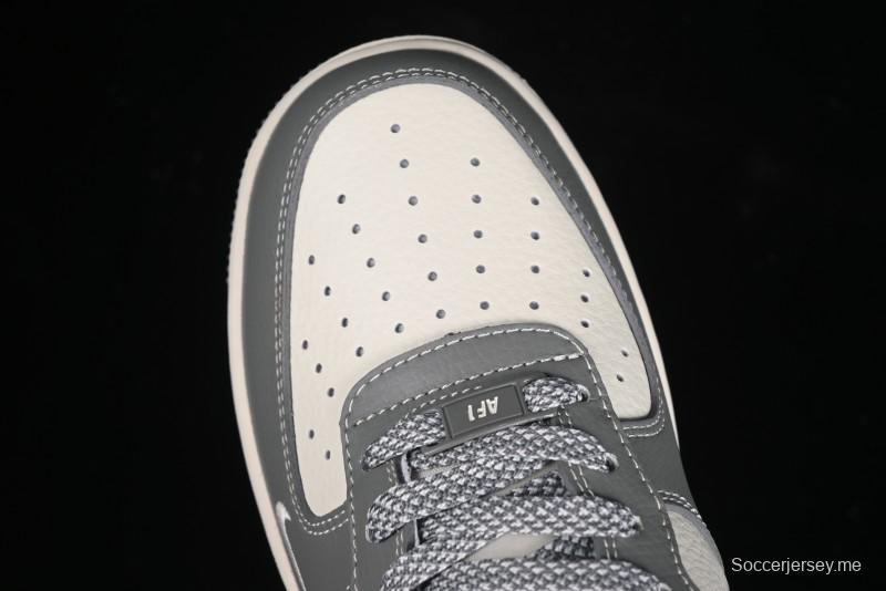 Nike Air Force 1 '07 Low Stussy Collaboration - Premium Gray Low-Top Casual Sneakers - BB5353-512