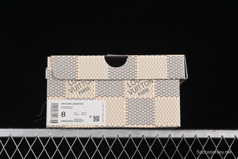 Nike SB Dunk Low LV Collaboration - Beige Blue Print Anniversary High-End Custom Low-Top Casual Skate Shoes - JH8310-954