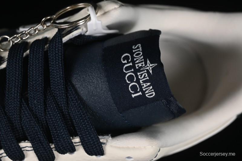 Nike Air Force 1 '07 Low Gucci Stone Island Collaboration - Off White Graphite Low-Top Casual Sneakers - KK1988-013