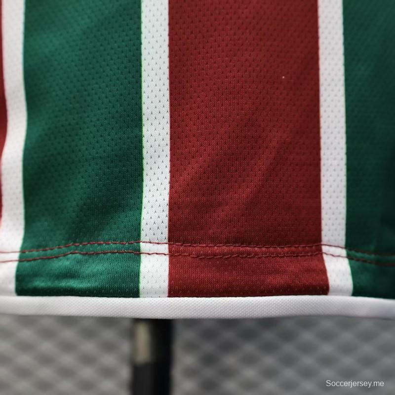 إصدار اللاعب 25/26 قميص فلومينينسي أخضر وعنابي مخطط عمودياً مع حافة بيضاء