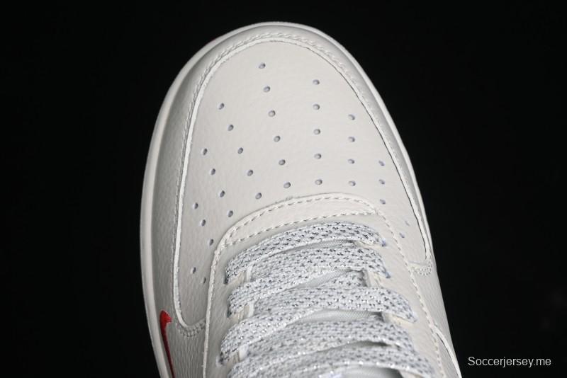 Nike Air Force 1 '07 Low Supreme Casual Sneakers in White/Red - DF0188-011