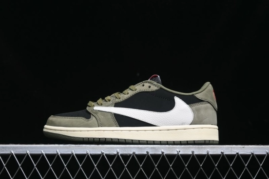 Nike Travis Scott x Air Jordan 1 Low OG AJ1 Collaboration Reverse Swoosh Sneakers - DM7866-002