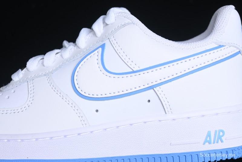 Nike Air Force 1 '07 Low Top-Grain Leather Casual Sneakers with Full-Length Air Cushion - DV0788-101