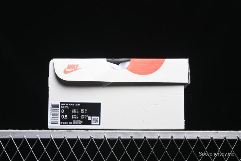 Nike Air Force 1 '07 Low Ghostface Collaboration - Light Grey Pigskin Low-Top Casual Sneakers - DF0188-022