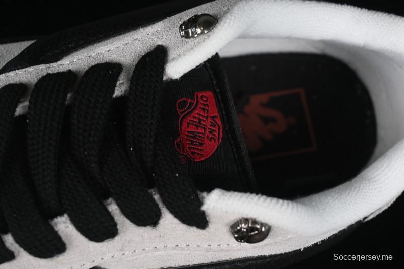 Vans Knu Skool Halloween White Black Low Top Retro Casual Vulcanized Slip On Shoes - VN0009QCSWE