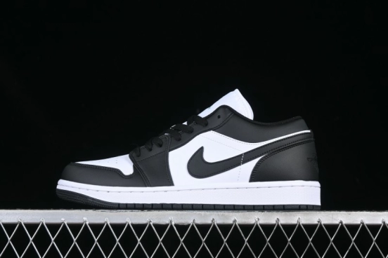 Nike Air Jordan 1 Low AJ1 Black White Panda Low Top Lifestyle Basketball Shoes - 553558-131