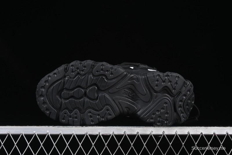 Fila Fusion Retro Mars Running Shoes with Lace-Up Design and Cushioned Sole - F12W422103FBK