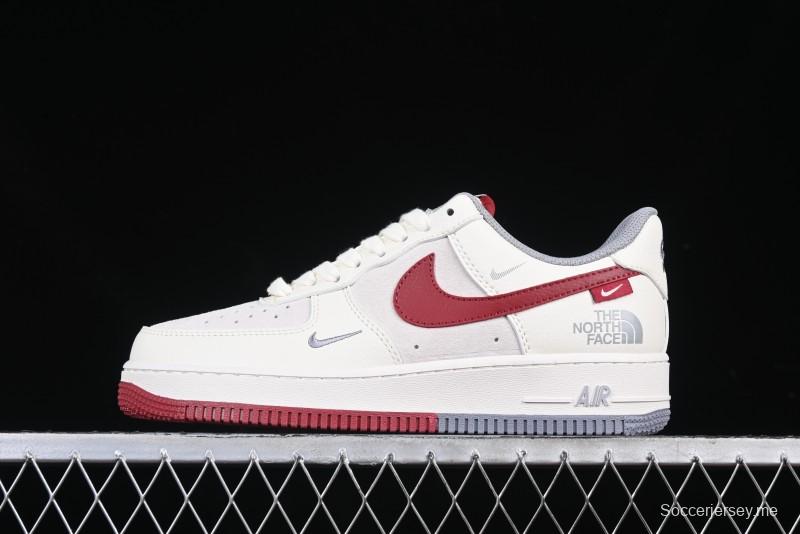 Nike Air Force 1 '07 Low The North Face Collaboration Beige Red Casual Sneakers - DM6688-047