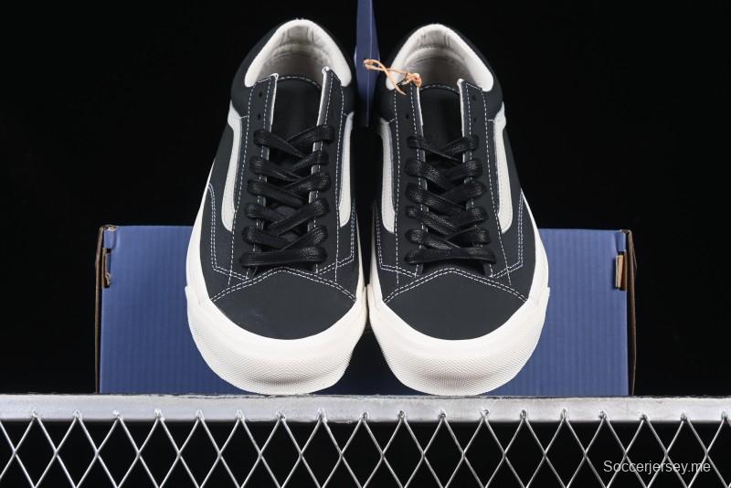 Vans Premium Old Skool 36 Full-Grain Leather Retro Skate Shoes - VN000D57BLK