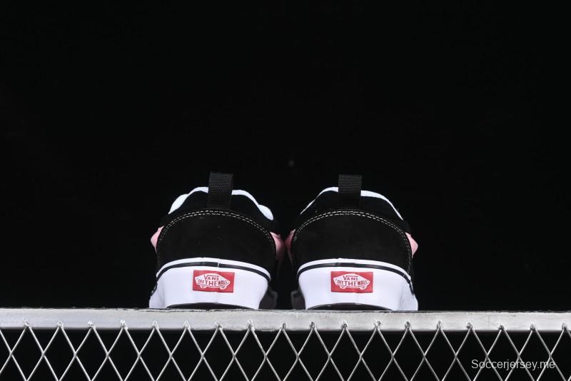 Vans Knu Skool Black Pink Color Comfortable Fashion Anti-Slip Wear-Resistant Low-Top Casual Skate Shoes - VN0009QCB9P