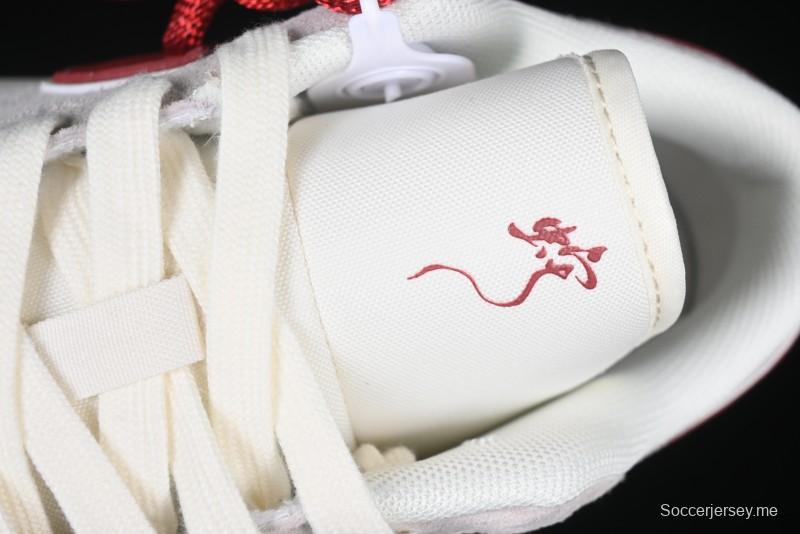 Nike Air Jordan 1 Low Retro Basketball Shoes Snake Year Limited Edition with Red Swoosh - XX3318-513