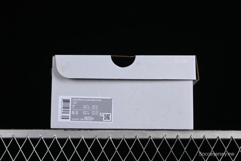 Nike CPFM x Nike Air Force 1 '07 Low Casual Sneakers in Lemon Green with SUNSHINE Design - DC4457-300