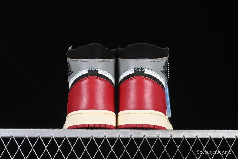 Nike Union x Air Jordan 1 Retro High Basketball Shoes Shadow Chicago - HV8563-600