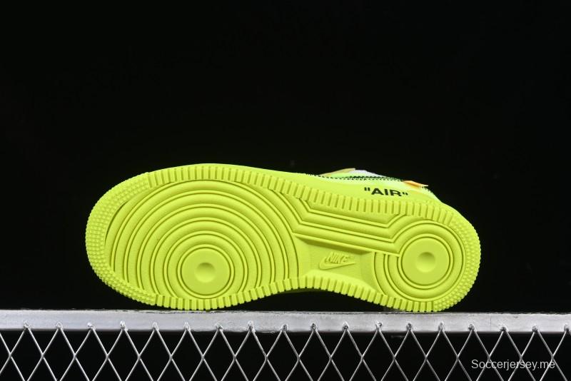 Nike Off White x Air Force 1 Low OW Collaboration Transparent Yellow Sneakers - AO4606-700