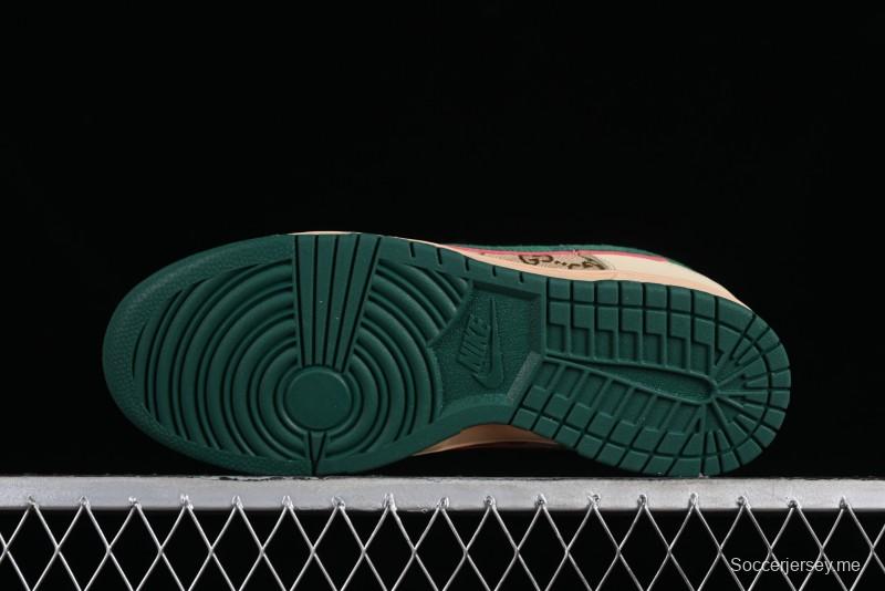 Nike SB Dunk Low Gucci Collaboration - Anniversary High-End Customized Low-Top Casual Sneakers - DQ1098-357