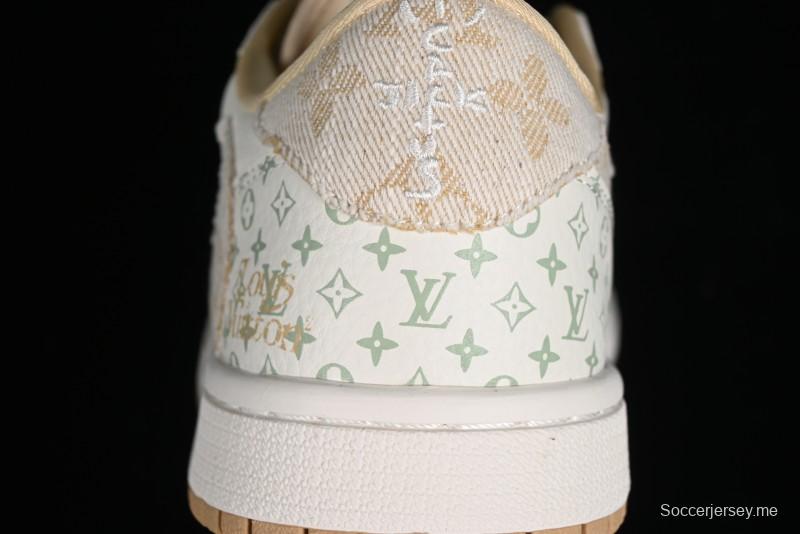 Nike Air Jordan 1 Low OG SP Travis Scott x Fragment Design Retro Sneakers with Reverse Swoosh - SJ2068-006