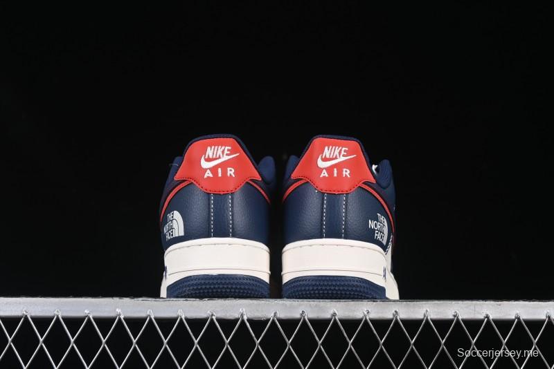 Nike Air Force 1 '07 Low The North Face Collaboration Blue Red Double Swoosh Casual Sneakers - XS1958-521