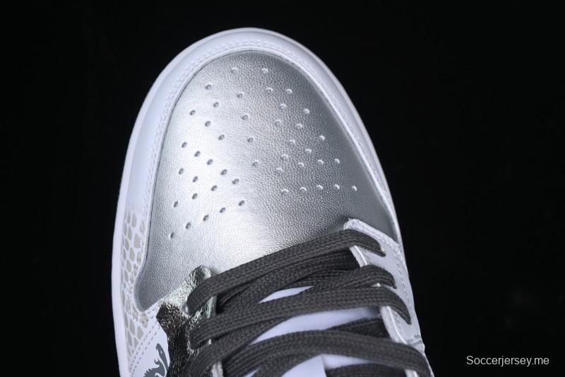 Nike Air Jordan 1 Low AJ1 Snake Year Custom Low-Top Culture Basketball Shoes - 553558-152