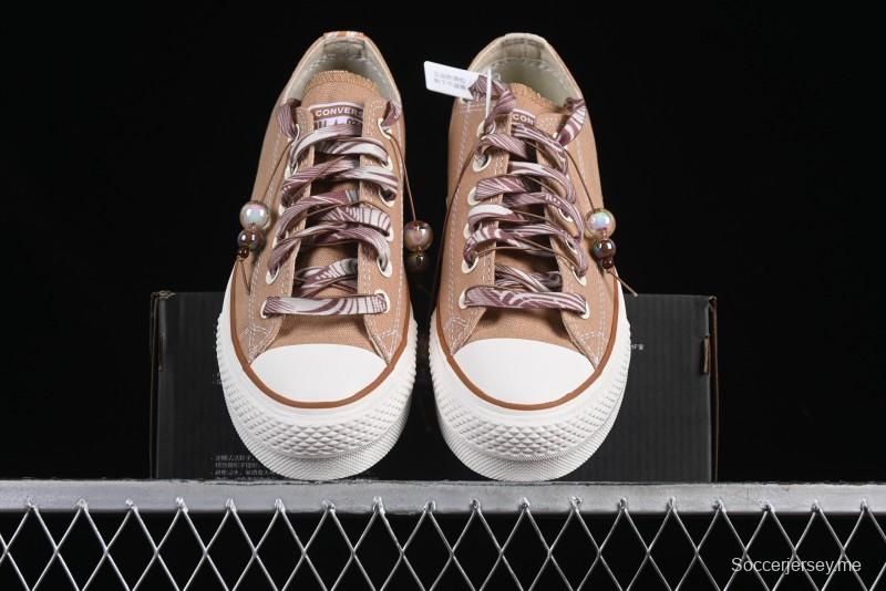 Converse All Star Platform Sneakers in Coffee Bean Milk Tea Color with OrthoLite Insole and Thick Sole for Height Boost - A11619C