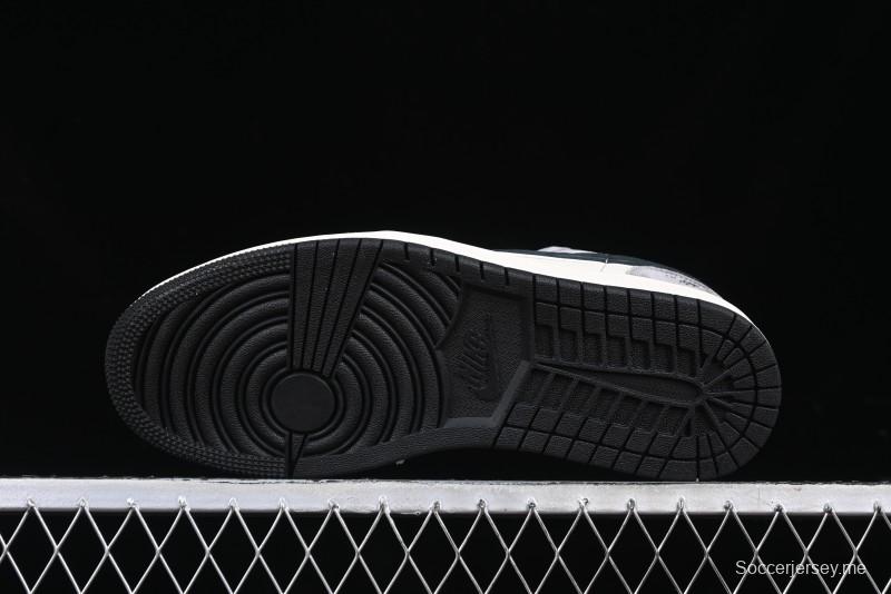 Nike Air Jordan 1 Low AJ1 The North Face Collaboration - Grey Black Toe Retro Basketball Shoes - XX3318-512