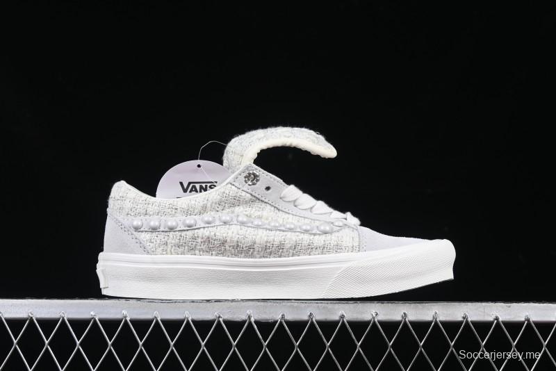 Vans Skool Ext Pearl White Low-Top Casual Skate Shoes - VN000EEMQC5