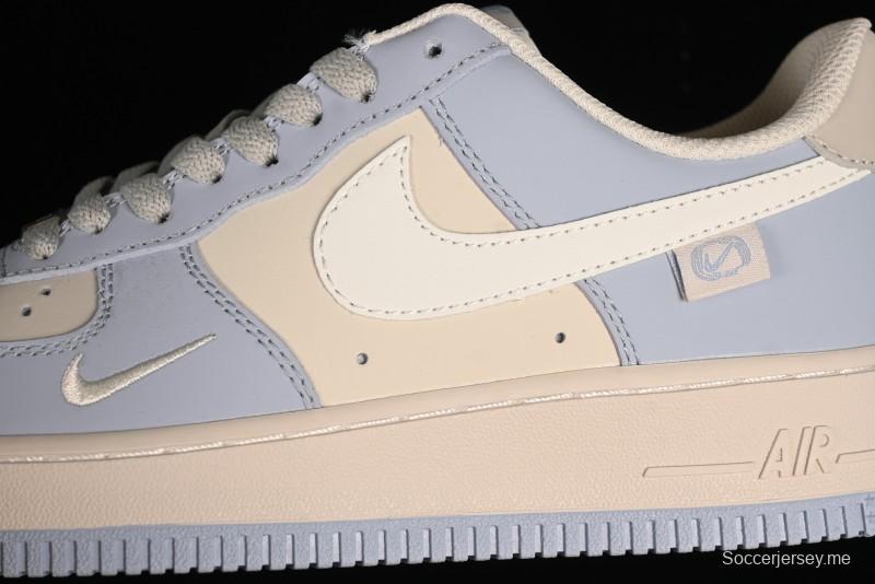 Nike Air Force 1 '07 Low Casual Sneakers in Ancient Blue with Full-Length Honeycomb Air Cushion - DB3301-199