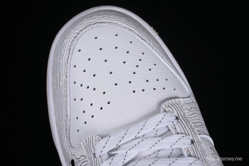 Supreme x Nike Dunk Low SB Casual Skate Shoes with Zoom Air Cushion - XD6188-034