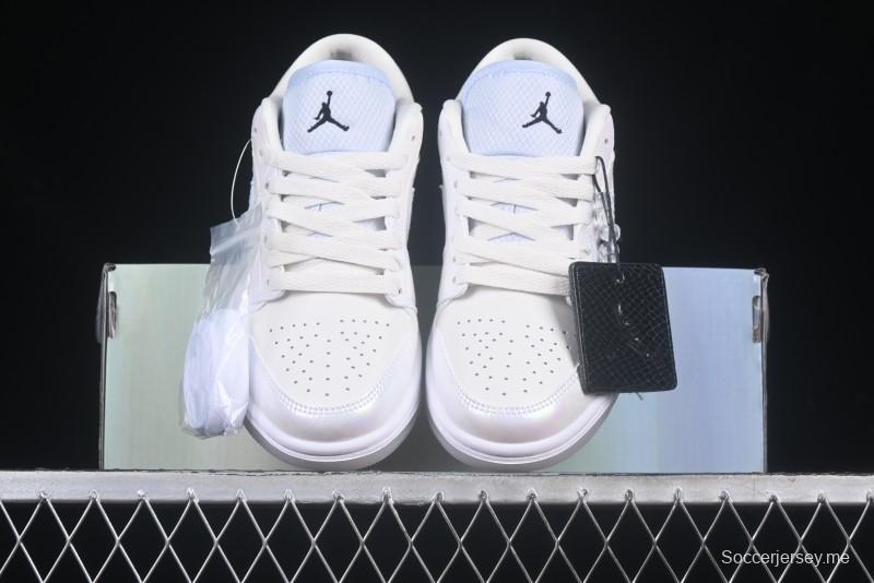 Nike Air Jordan 1 Low "Year of the Snake 2025" Retro Basketball Shoes with Pearl Iridescent Finish - HF4080-001