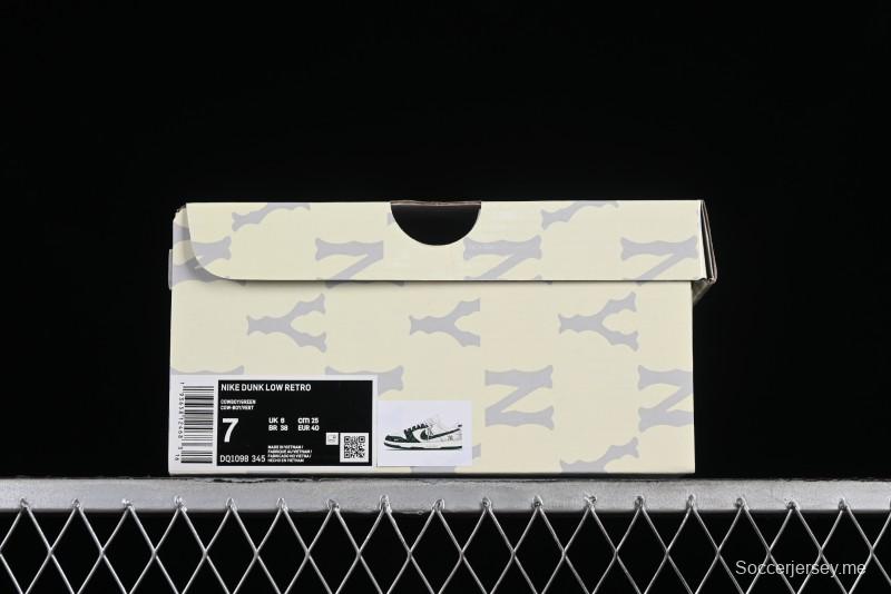 Nike SB Dunk Low MLB Collaboration - Green Denim Anniversary Custom Low-Top Casual Skate Shoes - DQ1098-345