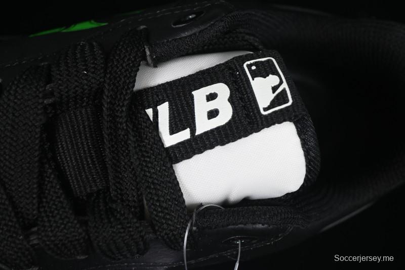 NY Yankees Black & Neon Green Sneakers - Classic Streetwear Style