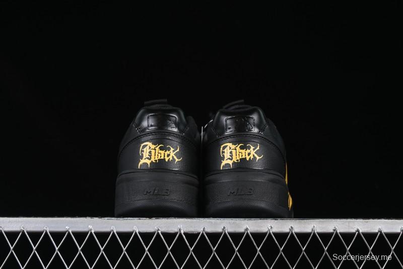 NY Yankees Black & Yellow Sneakers - Bold Logo Streetwear Shoes