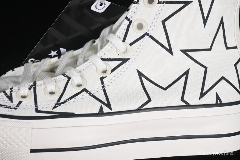 Converse Chuck 70 High Top Sneakers with Star Patch and Thick Sole - 581672C
