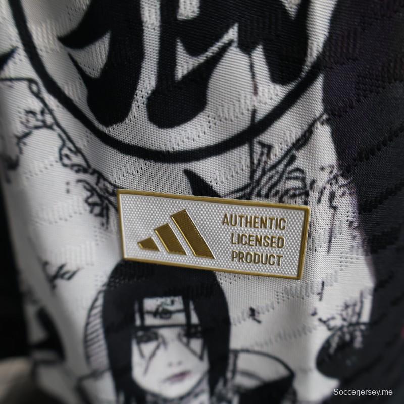 إصدار اللاعب 2025 اليابان 2025 قميص أسود بنقشة شخصيات الأنيمي