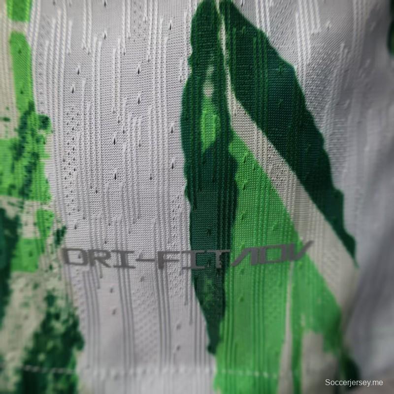 إصدار اللاعب 2025 قميص نيجيريا 2025 أخضر/أبيض/أخضر/أبيض